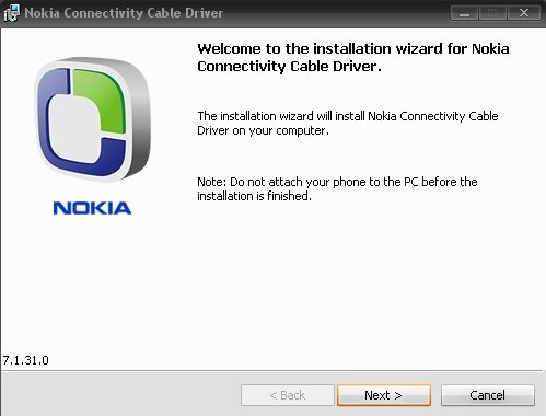 Nokia Connectivity Cable Driver screenshot