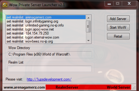 World of Warcraft Private Server Launcher 2.1
