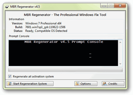 mbr regenerator SCREENSHOT