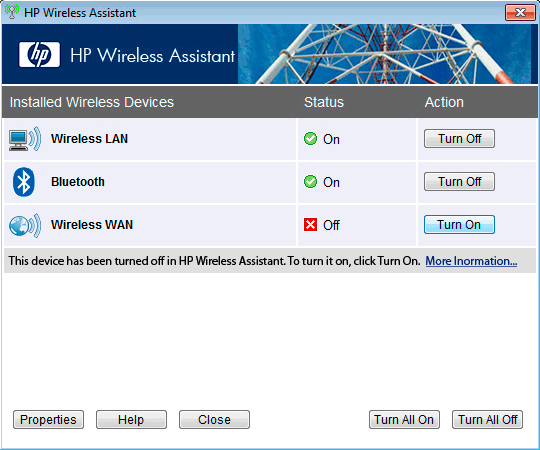 HP Wireless Assistant screenshot baixesoft 1