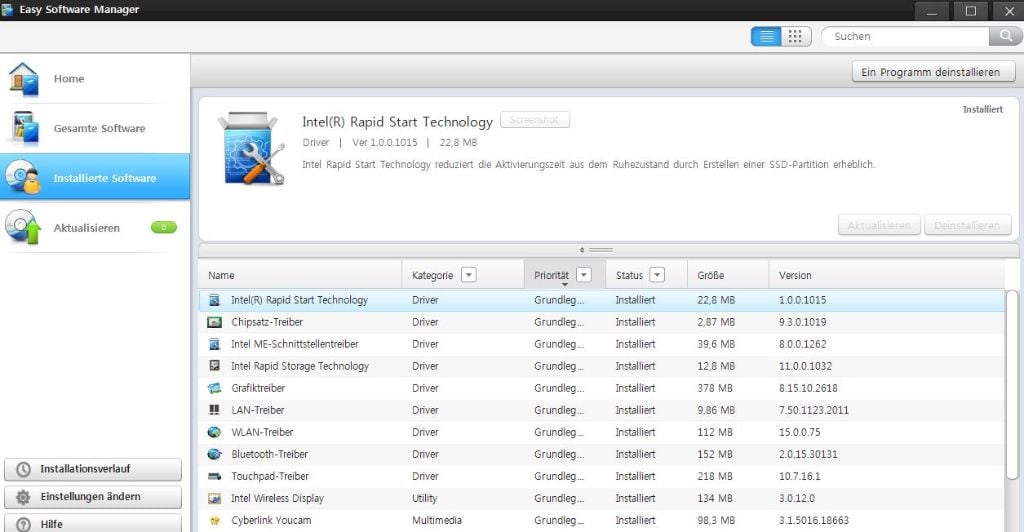 captura de tela do Samsung Easy Software Manager