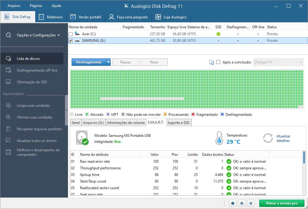 Auslogics Disk Defrag SMART