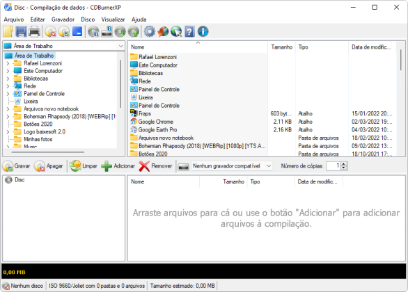 CDBurnerXP captura de tela 3 baixesoft