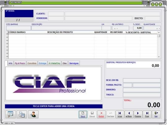 captura de tela do CIAF