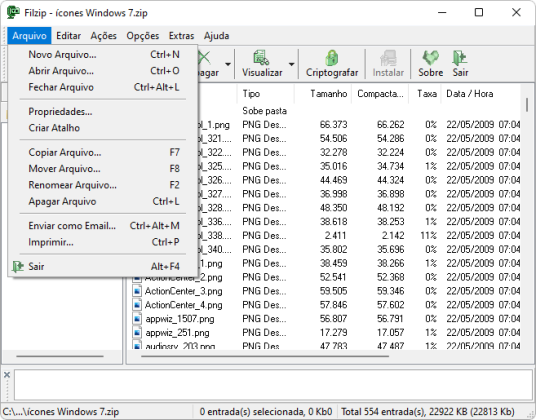 Filzip captura de tela 2 baixesoft