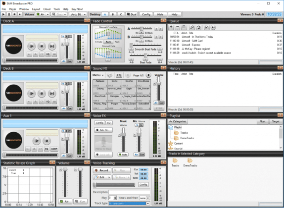 SAM Broadcaster PRO captura de tela 1