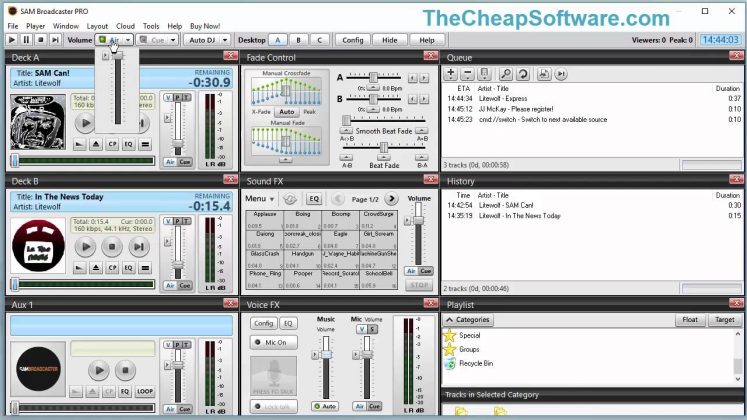 SAM Broadcaster PRO captura de tela 2