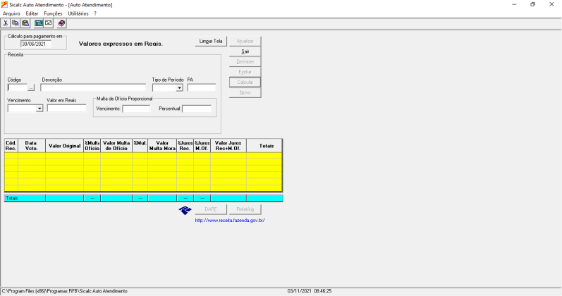 Sicalc captura de tela 4 baixesoft