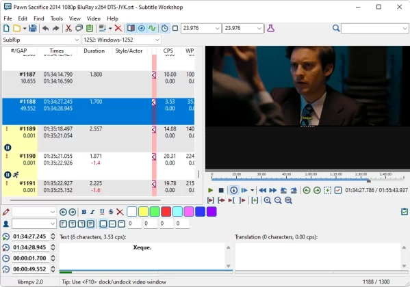 Subtitle Workshop captura de tela 3 baixesoft