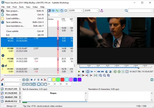 Subtitle Workshop captura de tela 4 baixesoft