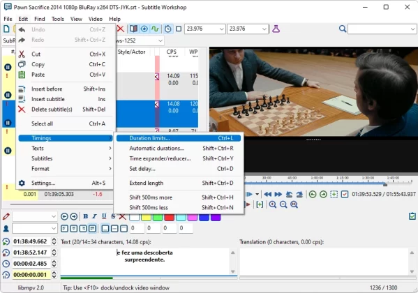 Subtitle Workshop captura de tela 7 baixesoft