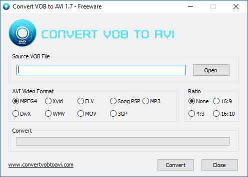 VOB to AVI screenshot