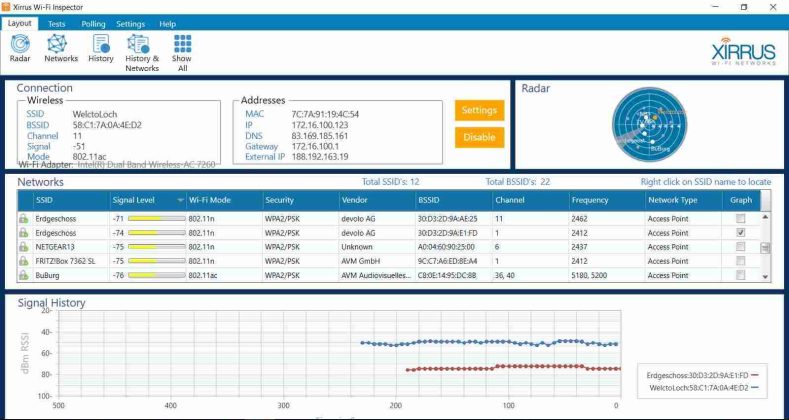 Xirrus Wi Fi Inspector captura de tela 2