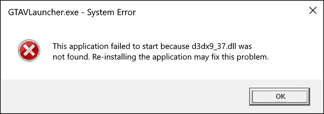 dxdx9 37.dll error