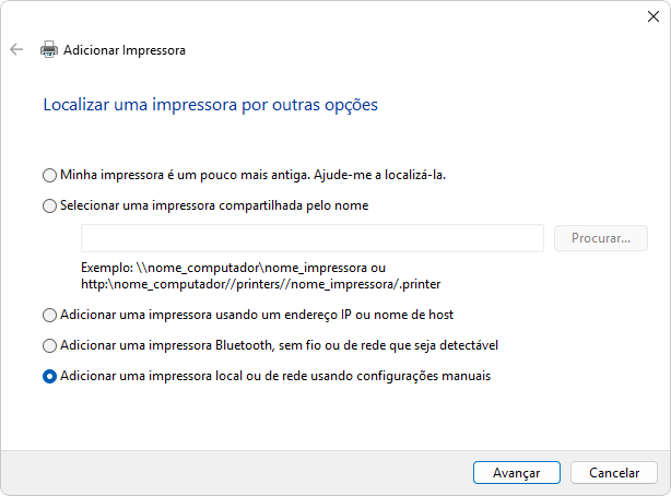 Adicionar Impressora 01