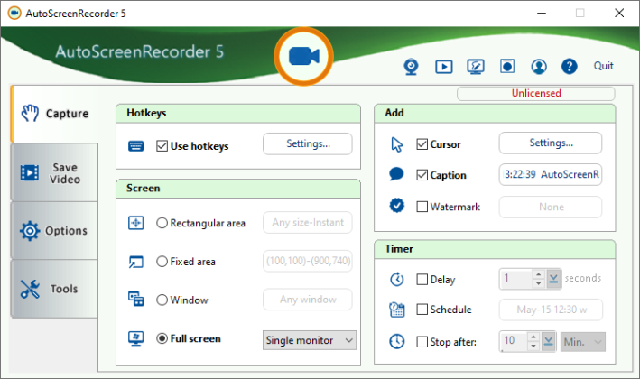 AutoScreenRecorder captura de tela 1 baixesoft