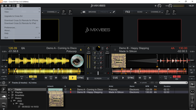 CrossDJ Free captura de tela 3 baixesoft