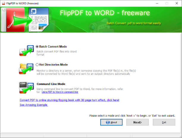 FlipPDF to WORD converter captura de tela