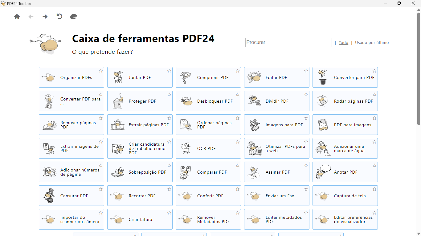 PDF24 Creator captura de tela principal