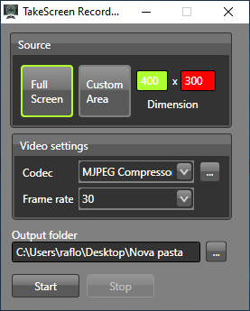 TakeScreen Recorder Lite captura de tela
