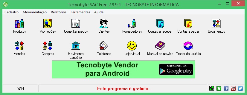 captura de tela do Tecnobyte SAC Free