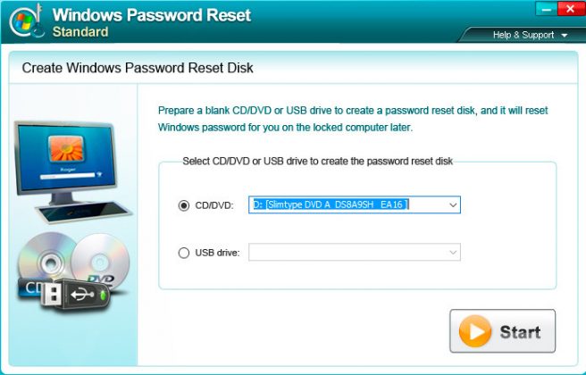 Windows Password Reset screenshot baixesoft