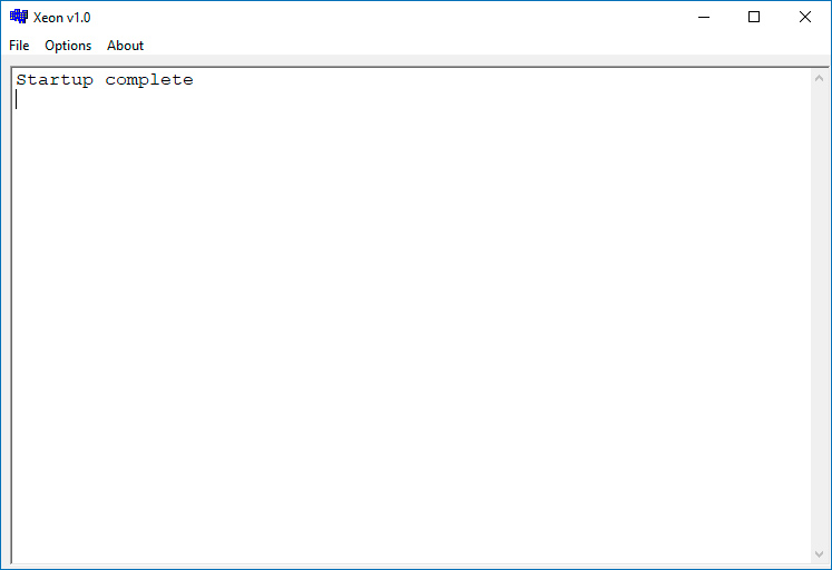 Captura de tela do Xeon Emulator