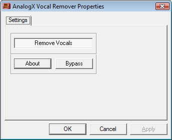 AnalogX Vocal Remover captura de tela 1 baixesoft
