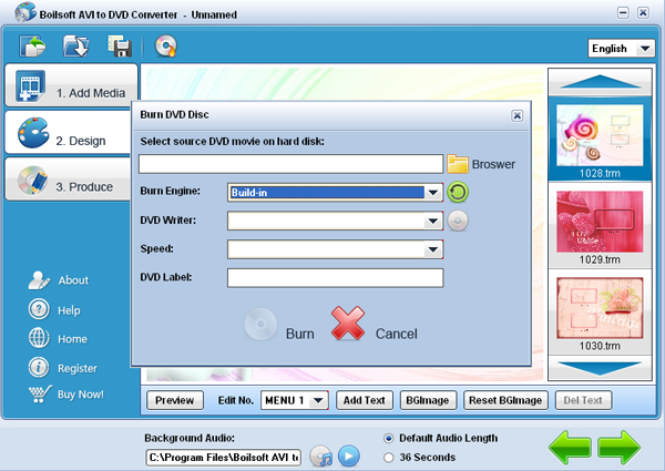 Bolisoft AVI to DVD Converter screenshot