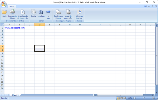 Microsoft Excel Viewer captura de tela 1 baixesoft