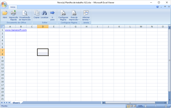 Microsoft Excel Viewer captura de tela 1 baixesoft