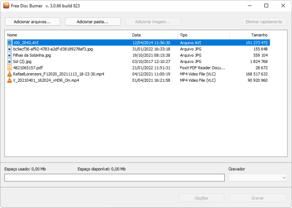 Free Disc Burner captura de tela 2 baixesoft