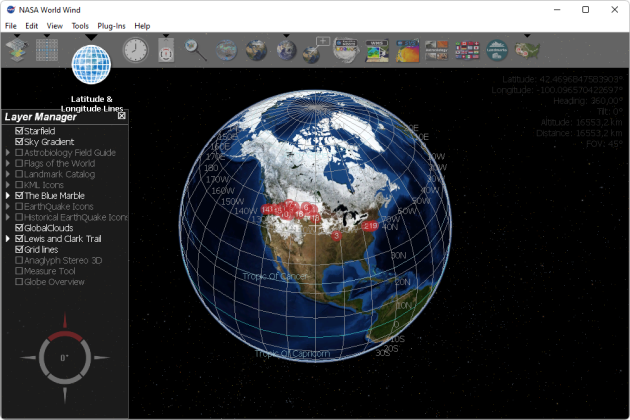 NASA World Wind captura de tela 5 baixesoft