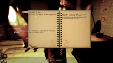 Captura de tela do jogo Lucius traduzido.