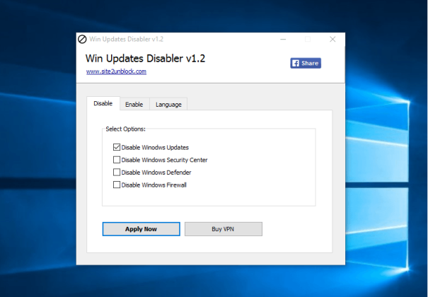 Win Updates Disabler captura de tela 2