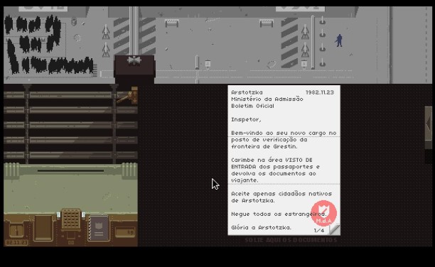 Papers, Please captura de tela