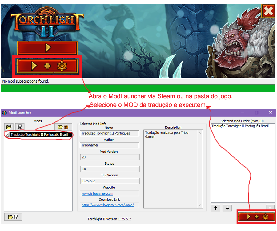Torchlight II procedimento apos instalacao da traducao