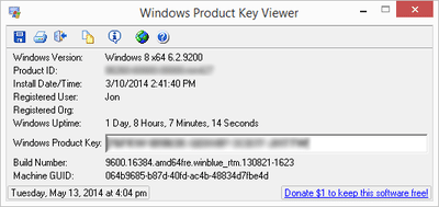 Windows Product Key Viewer captura de tela 2