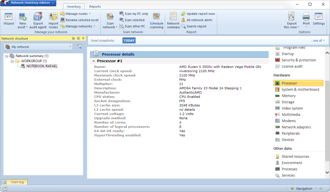 Hardware info network inventory advisor