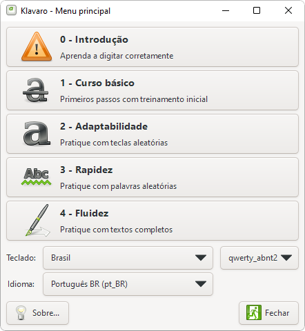 Klavaro - Curso de Digitação - Mundo Ubuntu