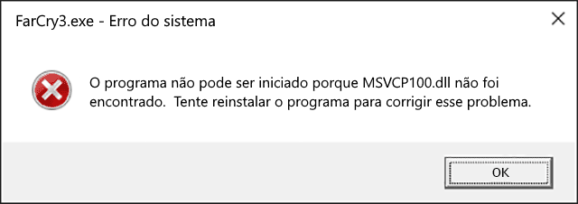 MSVCP100.dll erro