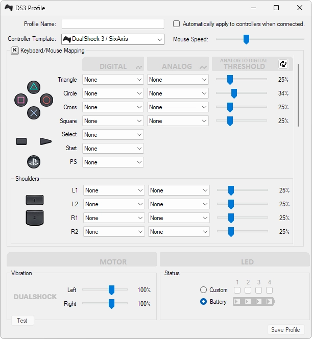 Better DS3 Tela de configuracoes