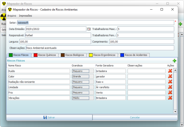 Gerador de Mapas de Riscos Ambientais captura de tela 2 baixesoft