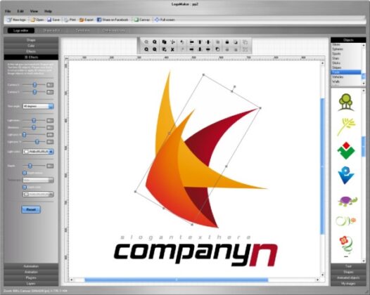 Captura de tela do logo maker