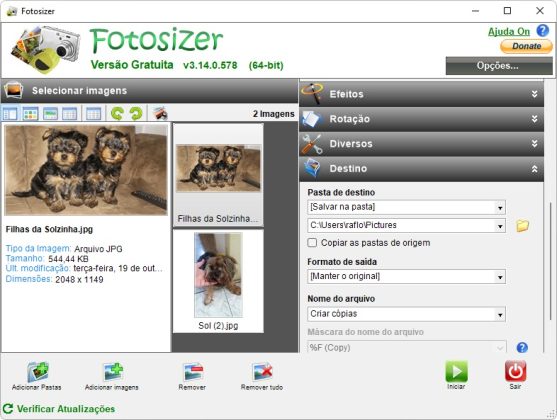 Fotosizer captura de tela 3 baixesoft