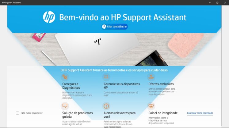 HP Support Assistant captura de tela 1 baixesoft
