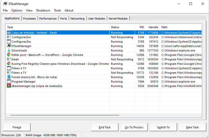 instaling DTaskManager 1.57.31
