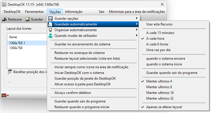 DesktopOK opcoes