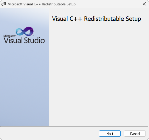 Visual C Runtime Installer captura de tela