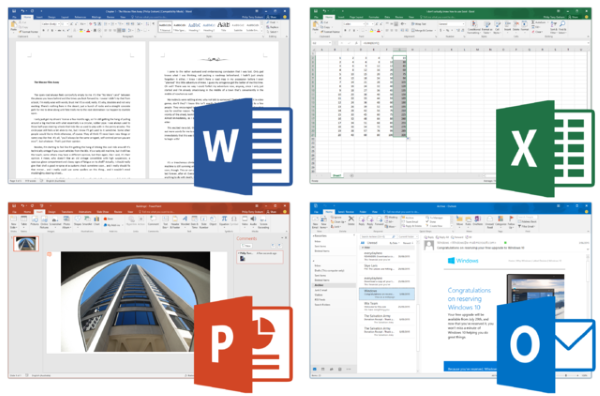 captura de tela do Microsoft Office 2016
